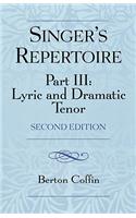 The Singer's Repertoire, Part III: Lyric and Dramatic Tenor(English)