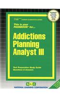 Addictions Planning Analyst III