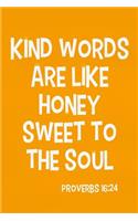 Kind Words Are Like Honey Sweet to the Soul - Proverbs 16