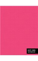 Dot Grid Notebook: Large 8.5 x 11 Inches - 5mm Square Grid Journal - Minimalist Dotted Pink