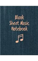 Blank Sheet Music Notebook