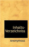 Inhalts-Verzeichniss