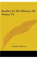 Studies In The History Of Venice V1