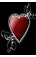 Journal Glowing Red Heart