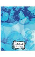 Blue Abstract Background Notebook