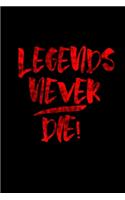 Legends never die!: Food Journal - Track your Meals - Eat clean and fit - Breakfast Lunch Diner Snacks - Time Items Serving Cals Sugar Protein Fiber Carbs Fat - 110 pag