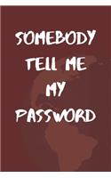 Somebody Tell Me My Password
