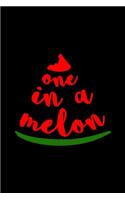One In A Melon: Blank Lined Notebook Journal for Work, School, Office - 6x9 110 page