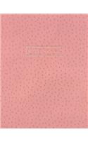 Bullet Journal: Classic Executive Dotted Grid Notebook - Pink Ostrich Skin Leather Style, Softcover - 8.5 x 11 - 100 pages - Executive Style