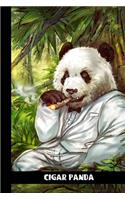 cigar panda: small lined Cigar Notebook / Travel Journal to write in (6'' x 9'') 120 pages