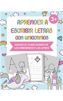 Aprender a escribir letras con unicornios