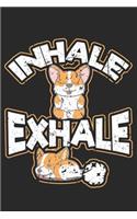 Inhale Exhale Yoga Notebook: Line Paper Journal 120 pages 6x9 inches - Meditation Mind Spirit Workout