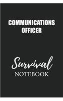 Communications Officer Survival Notebook: Small Undated Weekly Planner for Work and Personal Everyday Use Habit Tracker Password Logbook Music Review Playlist Diary Journal