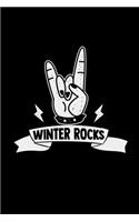 Winter rocks: 6x9 WINTER - blank with numbers paper - notebook - notes