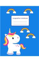 Rainbows and Unicorns School Composition Notebook Wide Ruled