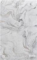 2019: Pocket Planner 2019 Weekly and Daily Calendar Organizer Academic Agenda (January to December) Gray Marble