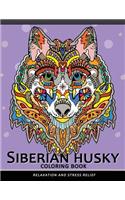 Siberian husky coloring book
