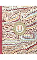 Bullet Journal - U Monogram: 8.5"x 11" Dot Grid 150 pages Paperback(Dot Grid Bullet Journal - Bujo for Beginners)