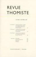 Revue Thomiste - 4/2008: (Revue Thomiste)