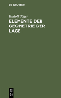 Elemente Der Geometrie Der Lage