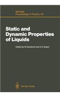 Static and Dynamic Properties of Liquids