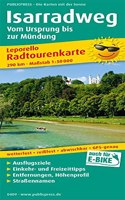 Isar cycle path, cycle tour map 1:50,000