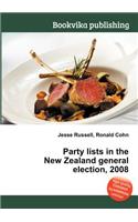 Party Lists in the New Zealand General Election, 2008