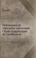 Ordonnance et reglemens concernant l'Ecole d'application de l'artillerie et .