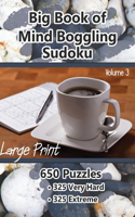 Big Book of Mind Boggling Sudoku: Large Print Extreme Sudoku. Guaranteed to challenge yourself.