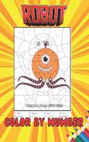 Robot color by number: An kids Coloring Book with Fun, Easy, and Relaxing Coloring Pages (Color by Number Coloring Books for kids)