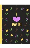 I [Heart] Math: Graph Paper Composition Notebook with 1/2-inch Grids
