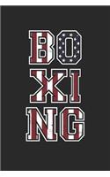 Boxing Notebook - Patriotic Boxing USA Flag Boxing Boxer Gift - Boxing Journal