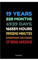 19 Years of Being Awesome Notebook