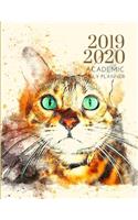 2019-2020 Academic Daily Planner Kitten Cat Organizer With Bible Sermon Notes: Hourly Organizer In 15 Minute Interval; Appointment Calendar With Gratitude Quotes; Monthly & Weekly Journal