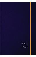 T.C.: Classic Monogram Lined Notebook Personalized With Two Initials - Matte Softcover Professional Style Paperback Journal Perfect Gift for Men and Women