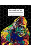 Hexagonal Graph Paper: Organic Chemistry & Biochemistry Notebook, Vibrant Gorilla Monkey Cover, 160 Pages (8.5 x 11 inch, 1/4 inch hexagons)