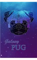 Galaxy Pug: 200 Pages 6 x 9 Geometric Animal Design Blank Lined Journal, Notebook or Diary(1 Galaxy Animals)