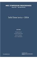 Solid State Ionics -- 2004: Volume 835