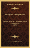 Beitrage Zur Geologie Syriens