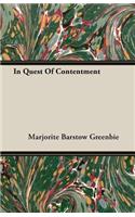 In Quest of Contentment