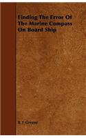 Finding The Error Of The Marine Compass On Board Ship