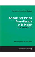 Sonata for Piano Four-Hands in D Major - A Score for Piano with Four Hands K.381/123a (1774)