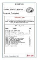 North Carolina Criminal Law and Procedure-Pamphlet 43