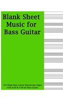 Blank Sheet Music for Bass Guitar