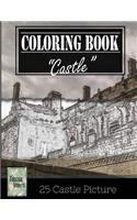 Castle History Architechture Greyscale Photo Adult Coloring Book, Mind Relaxation Stress Relief