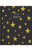 Dot Grid Notebook: Dotted Grid Notebook/Journal - Beautiful Hand Drawn Star Pattern - 100 Pages - 7.5" x 9.25" - Children Kids Girls Teens Women - Perfect For School