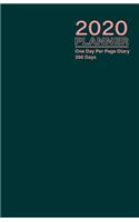 2020 Planner - One Day Per Page Diary 366 Days: Jan 1, 2020 to Dec 31, 2020 - Fully Lined and Dated Journal with extra pages for Notes - Greenish2
