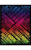 Notebook Typograhpy in Rainbow Colors