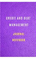 Credit and debt management Notebook Credit and debt management planner book