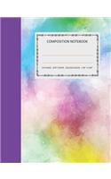 Composition Notebook: College Ruled - 110 pages - 7.44 X 9.69". SOFT COVER(2 Color-Art)